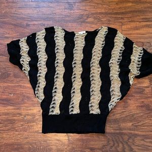 Black and gold blouse/sweater